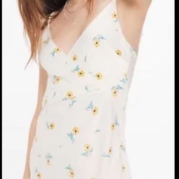 Urban Outfitters‎ Kelly Surplice Midi Yellow Floral Slip Dress Size Small - Picture 4 of 11